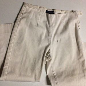 Boston Proper Flat Front Cropped Pants Side Pocket